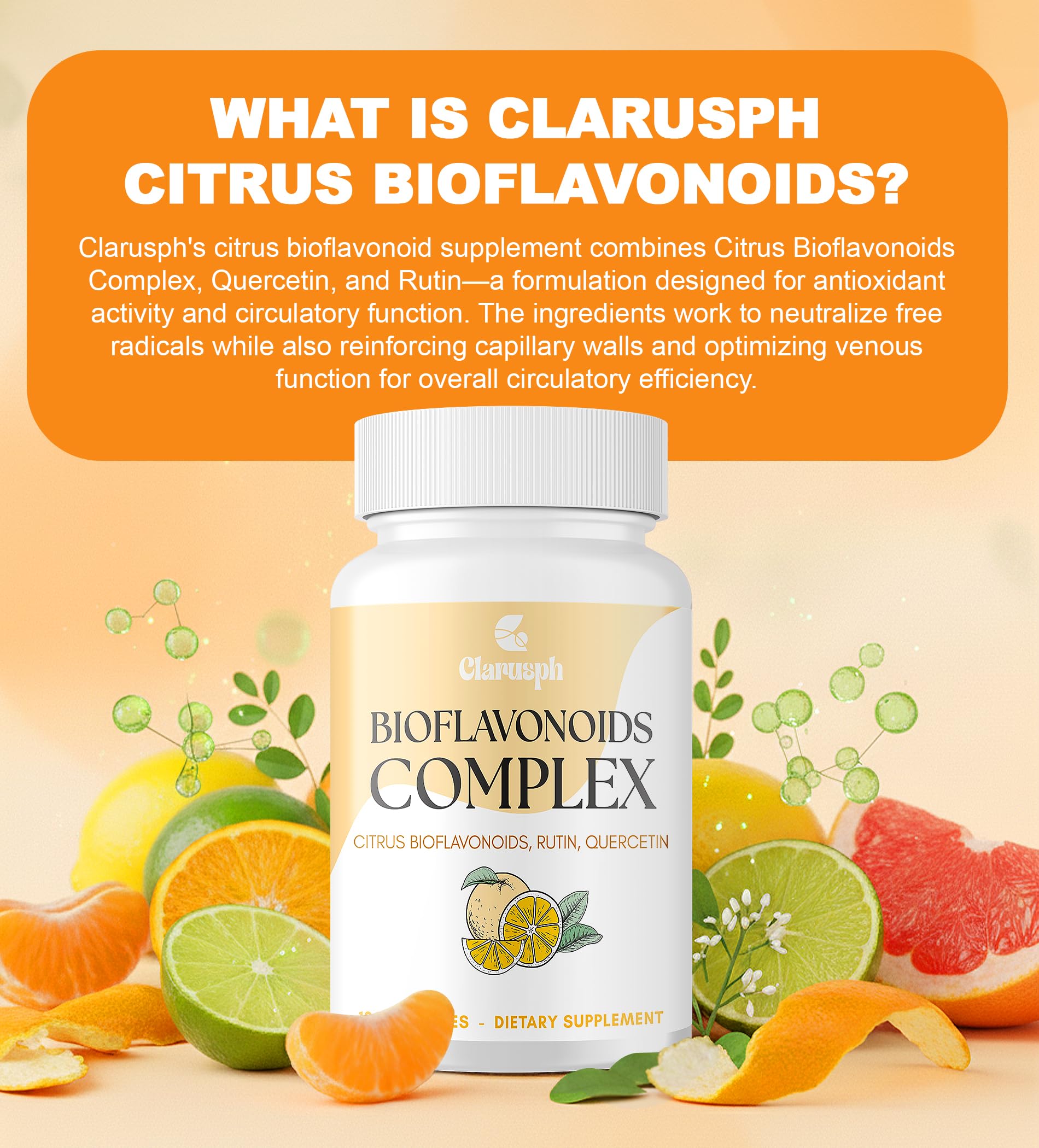 Clarusph duo quercétine et rutine : complément antioxydant végétal de Clarusph