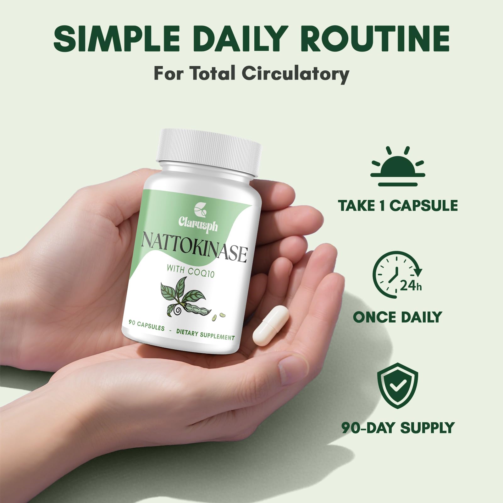 Clarusph Emballage moderne – flacon pratique pour la vie active.