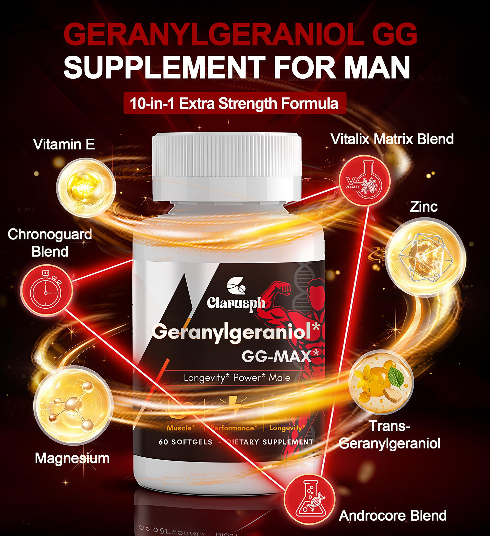 Clarusph composé GG-HMB-L-Glutamine pour l’entraînement.