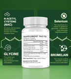 Clarusph NAC avec bromélaïne et sélénium, duo utile pour le confort pulmonaire.
