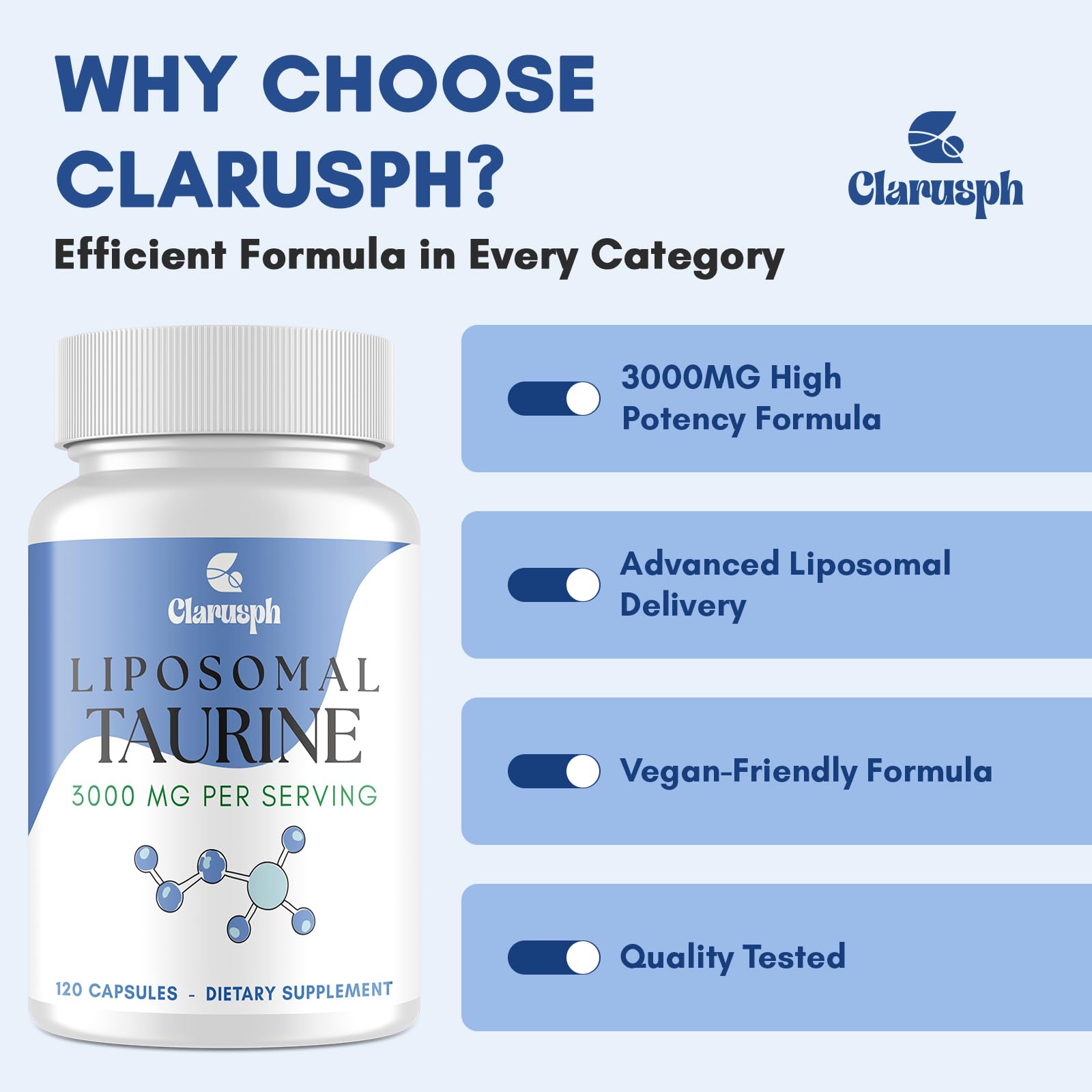 Clarusph Taurine utilisation matin soir, routine simple et efficace.