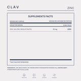 CLAV Zinc Bisglycinate – tablette facile à avaler