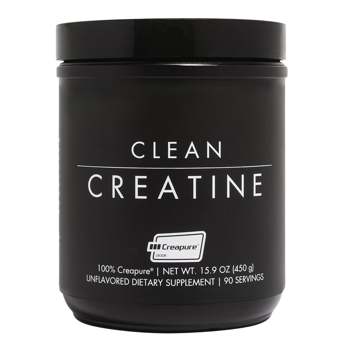 CLEAN Créatine Creapure en poudre non aromatisée, pure et prête à mélanger pour l’entraînement.
