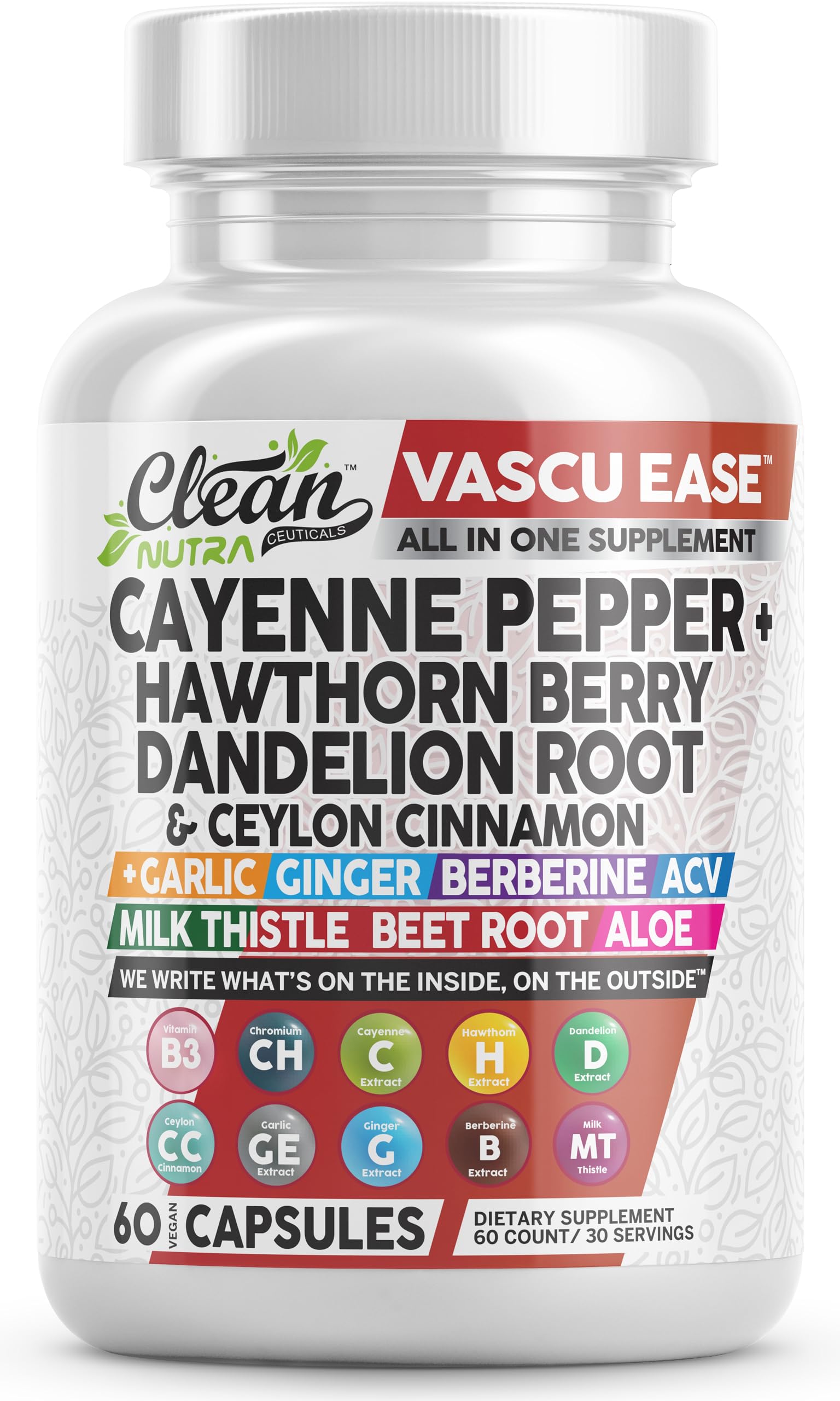 Clean Nutra Cayenne: capsules Cayenne pour la digestion et le bien-être potentiel.