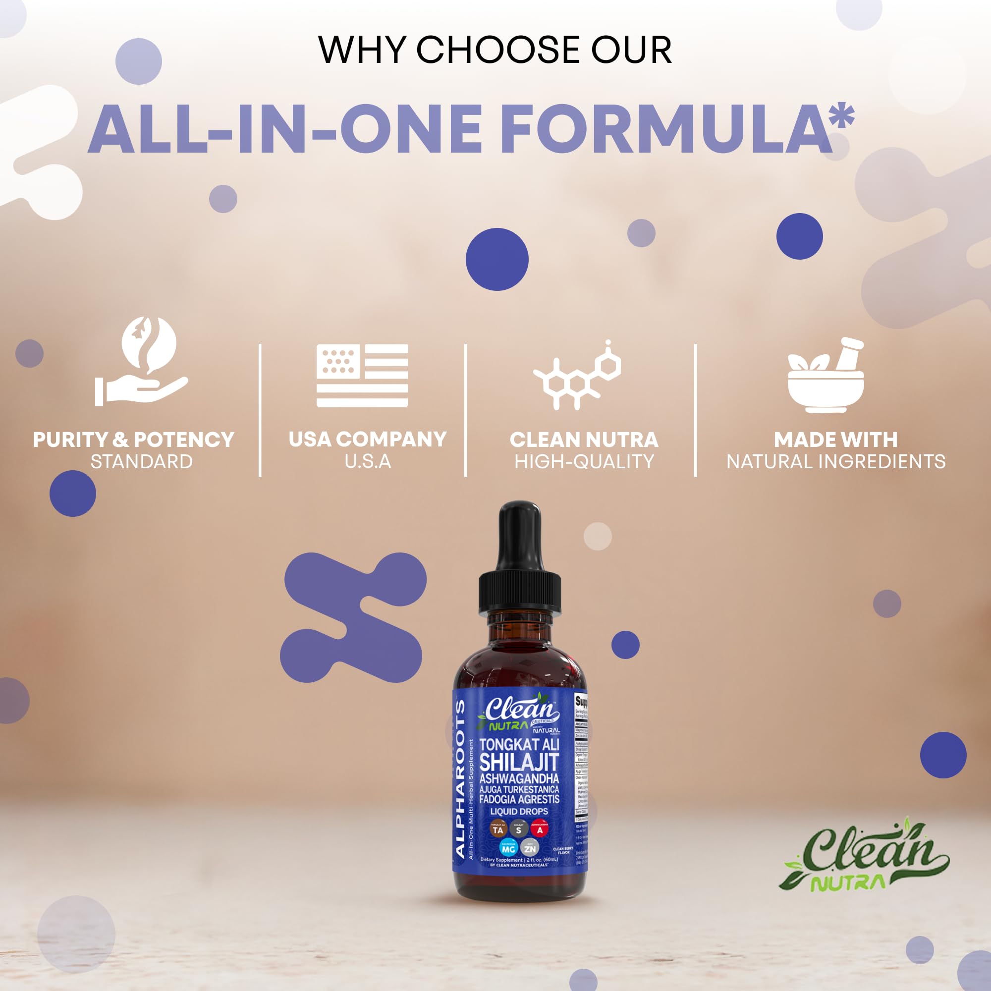 Gouttes Cordyceps Clean Nutra, vitalité et endurance potentielles.