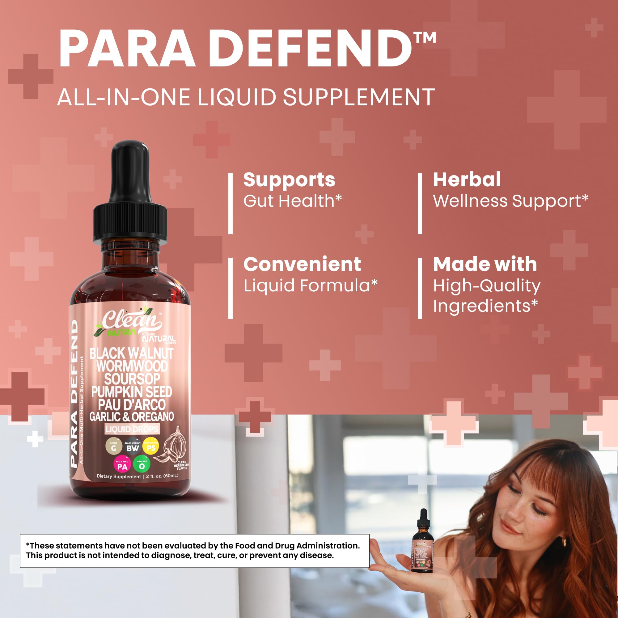 Clean Nutra Defend curcuma en gouttes, soutien santé cellulaire