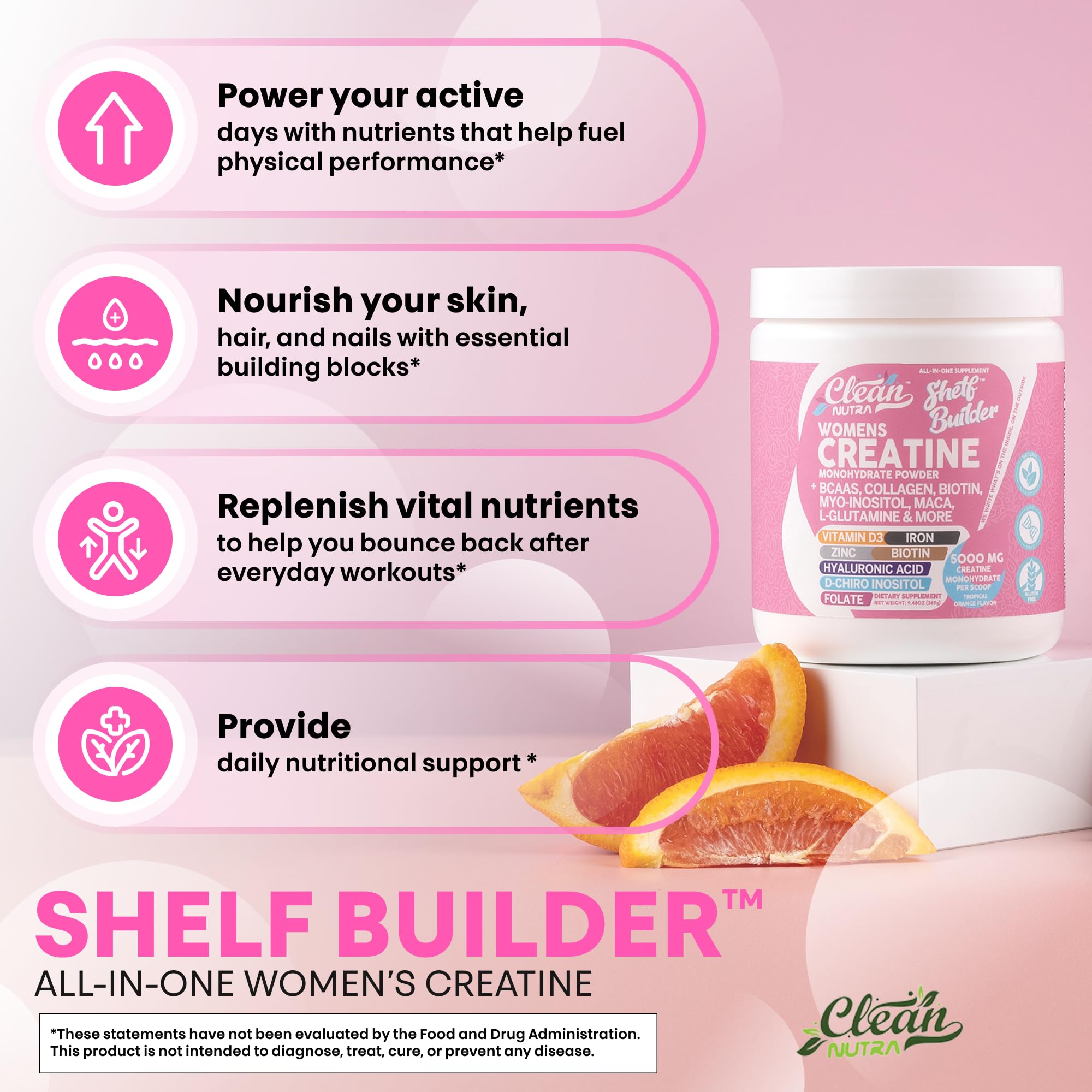 Clean Nutra Enzymes digestifs et L-Glutamine en poudre, absorption améliorée.