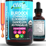 Gouttes Clean Nutra drainage lymphatique en bouteille, soutien potentiel du système lymphatique