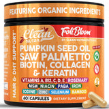 Clean Nutra huile graines potiron – nutrition folliculaire ciblée pour cheveux.