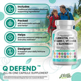 Q Defend — usage quotidien, capsule facile a avaler pour le soutien immunitaire potentiel