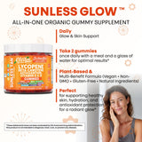 Gommes Clean Nutra Sunless Glow – amla extrait, peau saine et radieuse