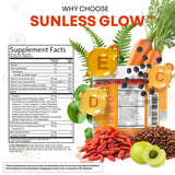 Gommes Clean Nutra Sunless Glow – vitamine D et C, soutien cutané