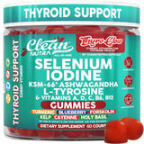 Gommes ThyroGlow de Clean Nutra dans une bouteille, soutien potentiel du métabolisme thyroïdien.