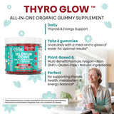 Gommes ThyroGlow pris matin et soir, parfait pour une routine quotidienne.