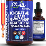 Gouttes Tongkat Ali Clean Nutra dans la bouteille, soutien énergie potentiel.
