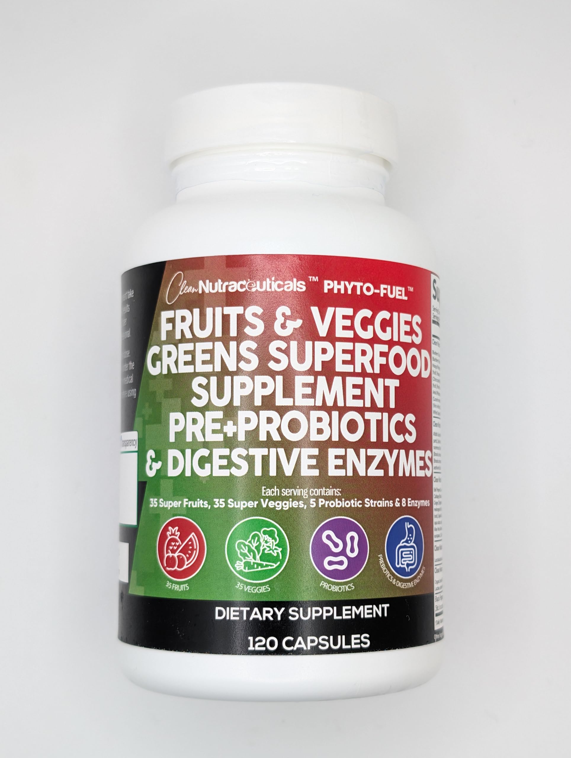 Clean Nutraceuticals : 70 nutriments clés issus de fruits et legumes variés.