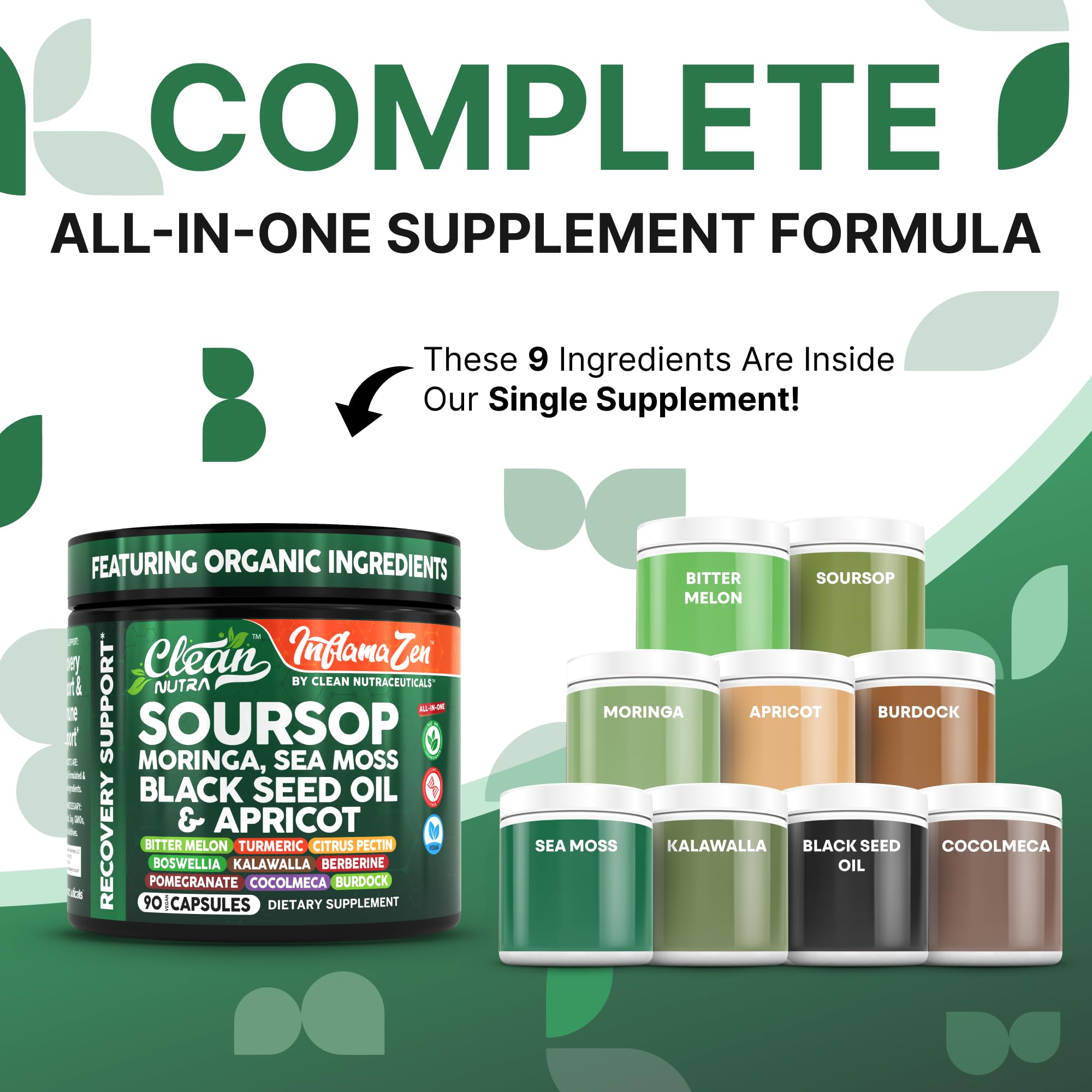 Clean Nutraceuticals berberine-curcuma-resveratrol en capsules, formulation complète.