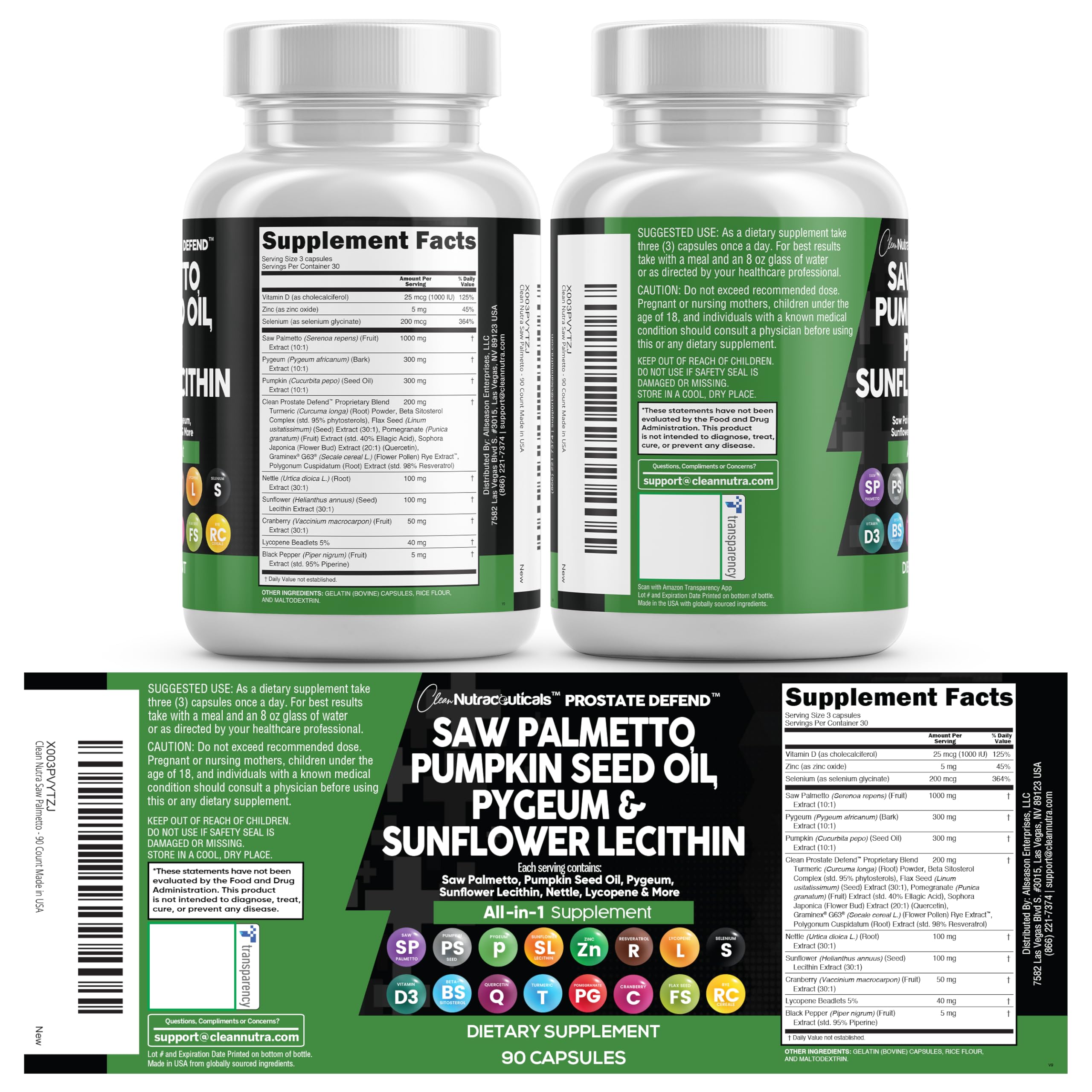 Clean Nutraceuticals boîte-90-capsules prête à l'emploi
