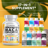 Clean Nutraceuticals: bouteille de maca pour l'énergie et le bien-être potentiel.