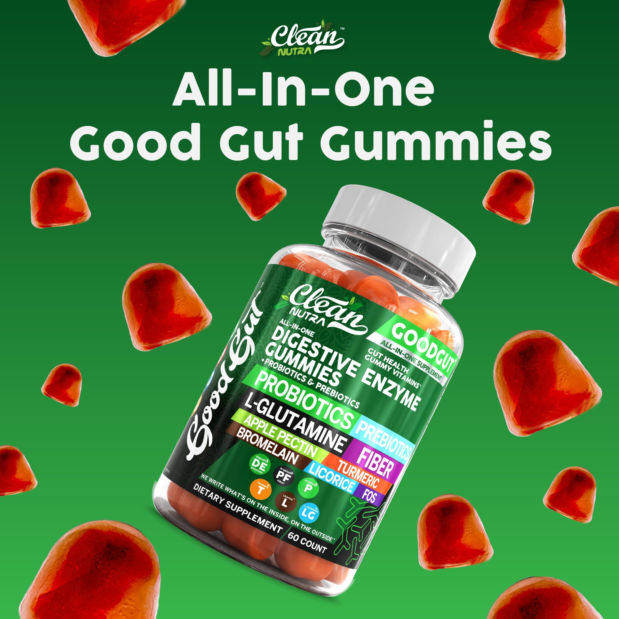 Gomme Clean Nutraceuticals bromelaine et pomme-pectine pour faciliter la digestion des repas.