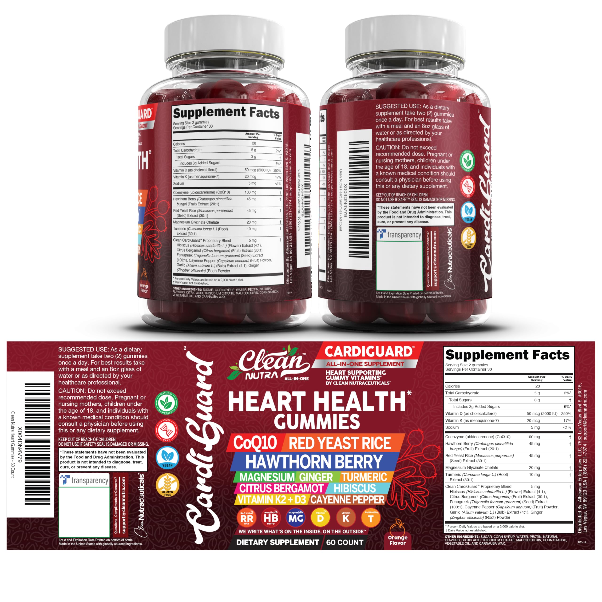 Utilisation quotidienne facile avec les gommes CoQ10 Clean Nutraceuticals.