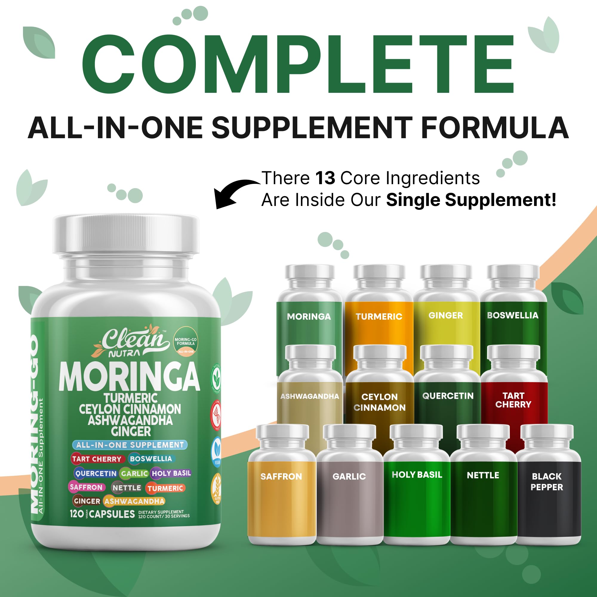 Gélules curcuma Clean Nutraceuticals, couleur dorée et ingestion facile.