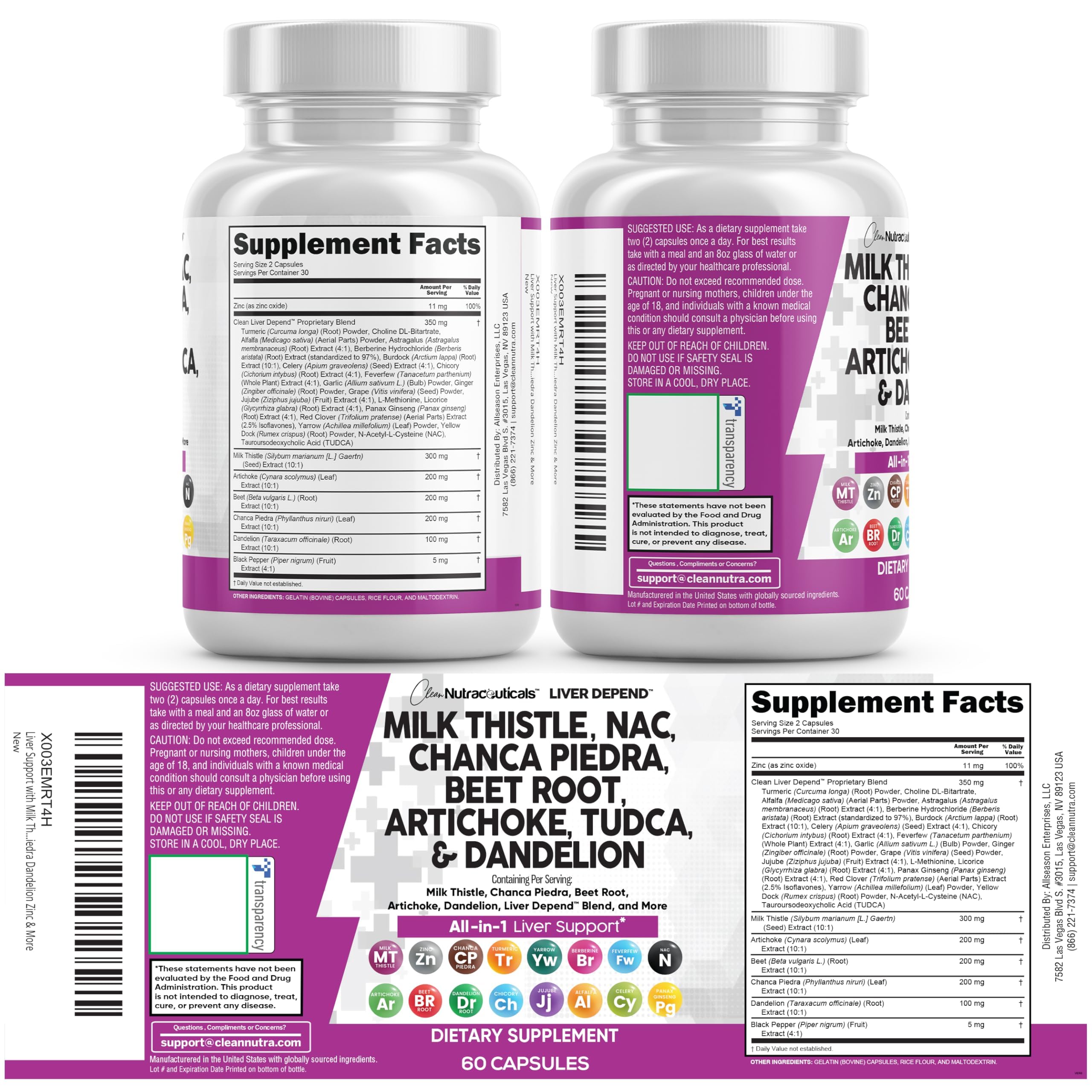 Clean Nutraceuticals, pack 2 capsules: format pratique pour une routine quotidienne