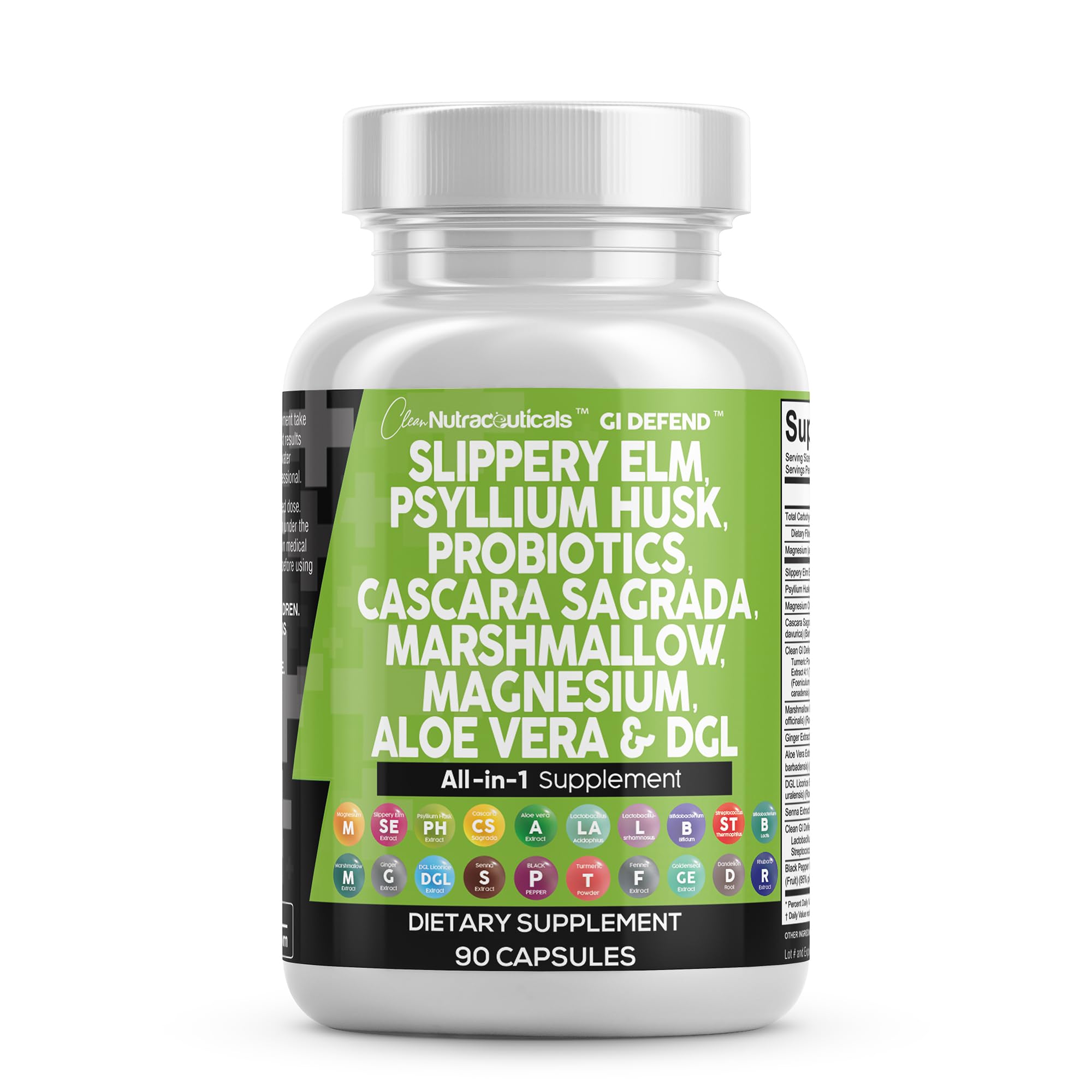Clean Nutraceuticals: Élme Glissant et Psyllium en bouteille pour le soutien digestif