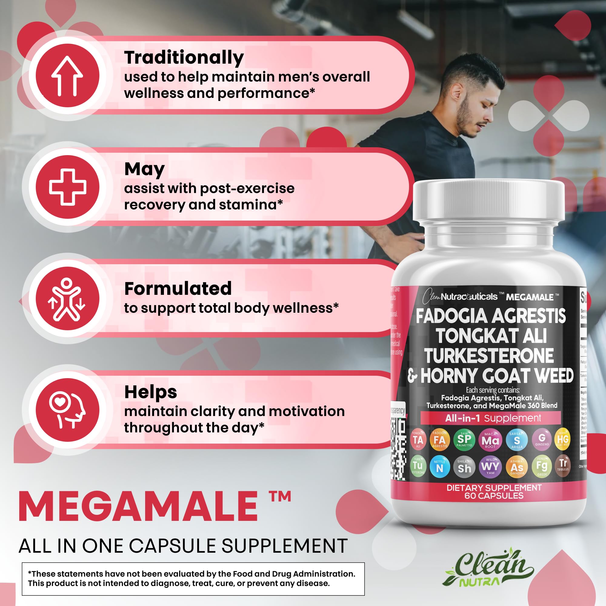 Clean Nutraceuticals – étiquette et mode d'emploi, utilisation simple au quotidien.