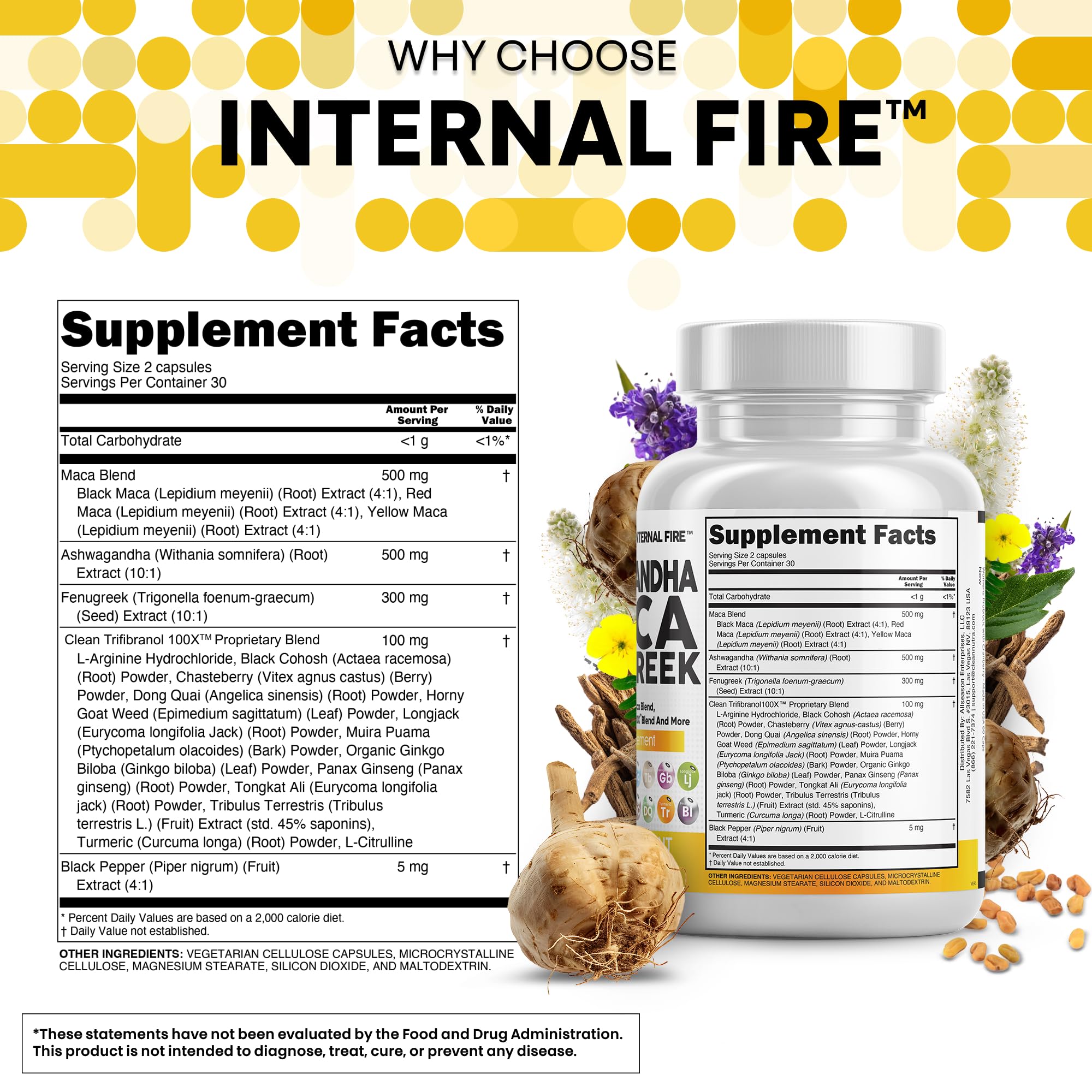 Clean Nutraceuticals: extrait Tongkat Ali pour énergie et concentration potentielles.