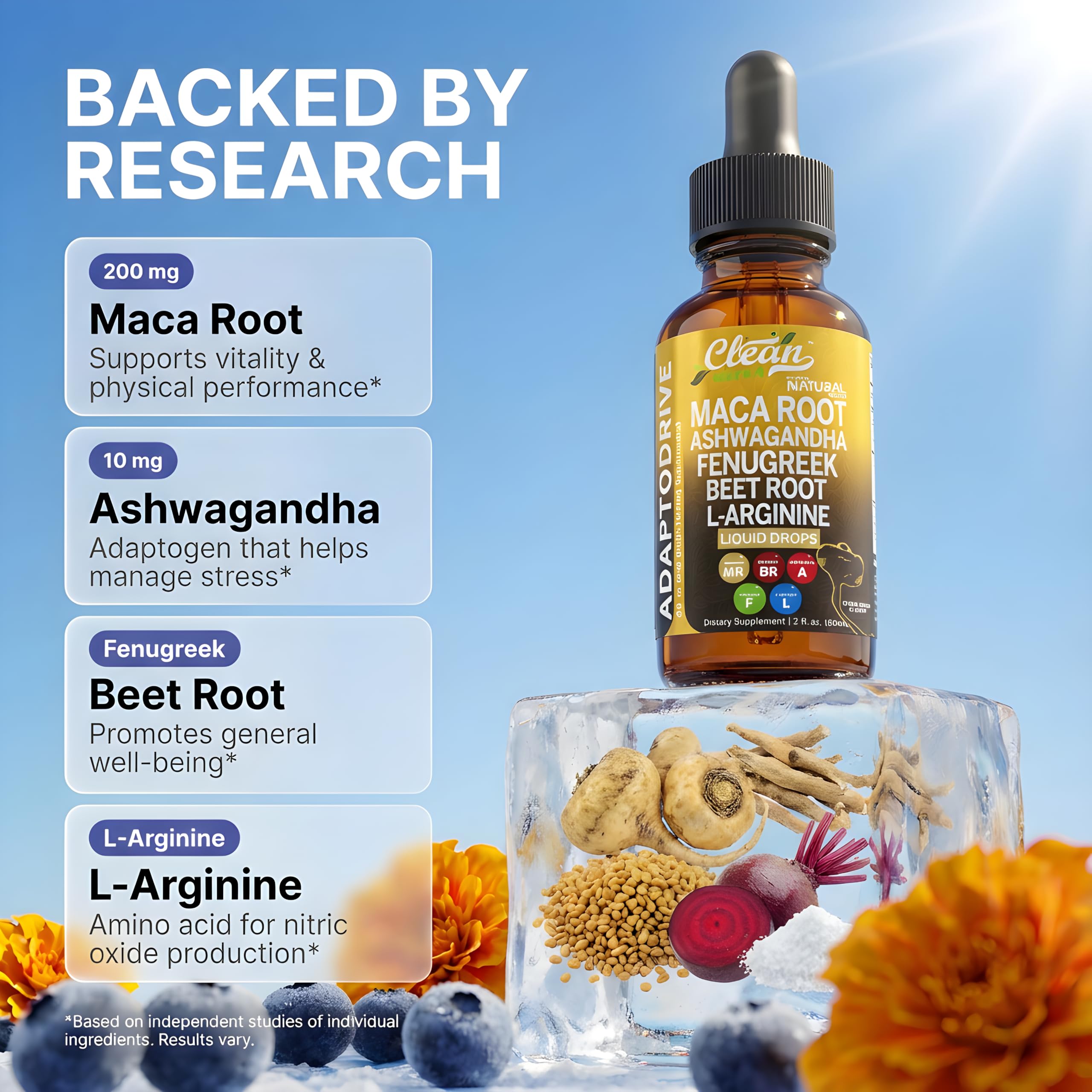 Clean Nutraceuticals – gouttes en bouteille de fenugrec pour soutien digestif.