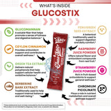 Gluco Stix stick prêt a l emploi, consommation facile au bureau ou en voyage.