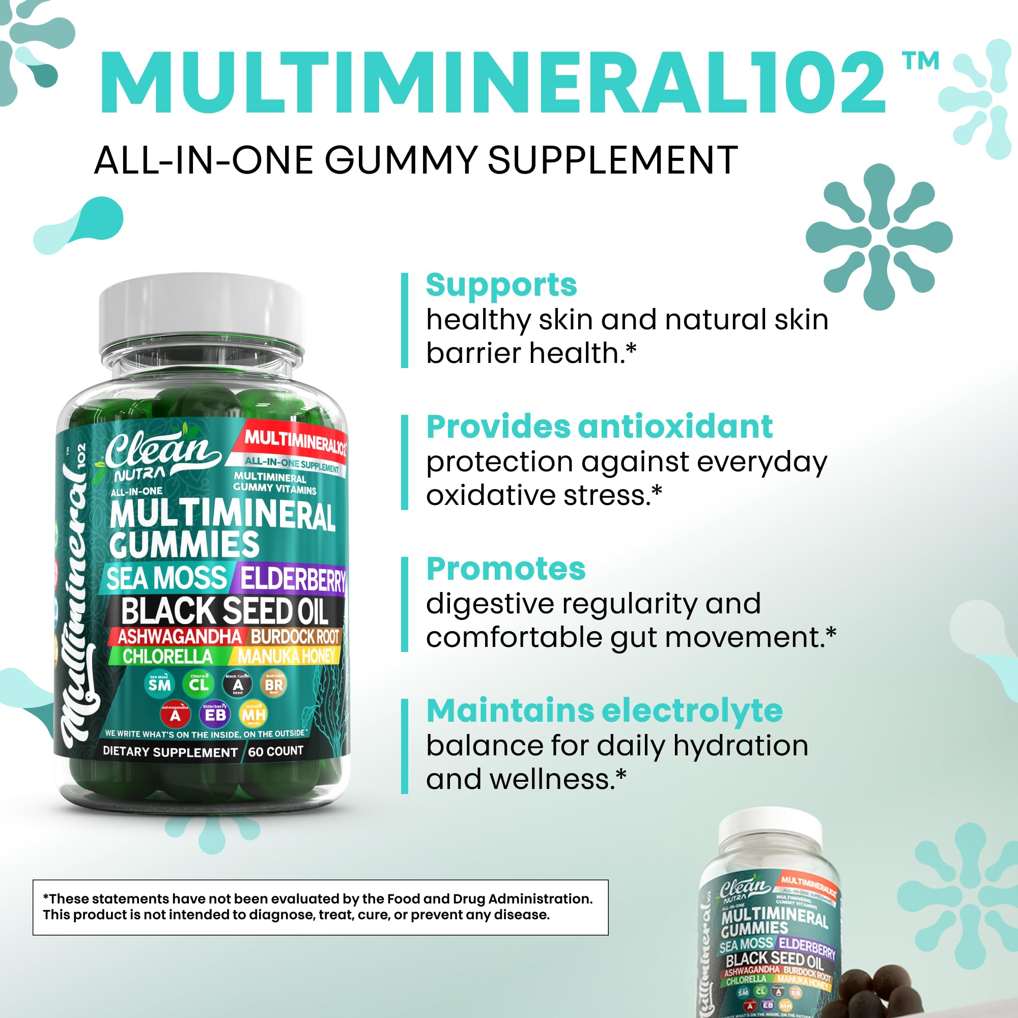 Gomme miel de Manuka Clean Nutraceuticals, saveur douce et naturelle.