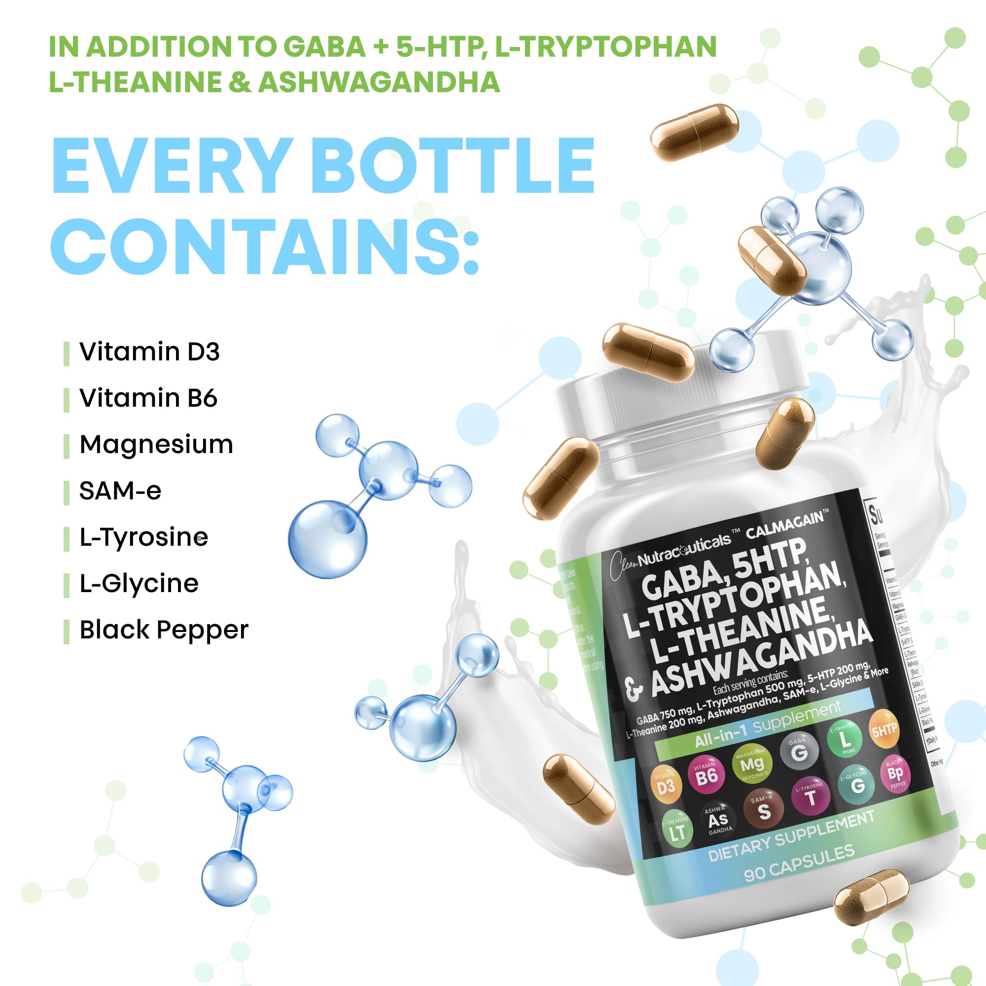 Utilisation de L-Glycine dans Clean Nutraceuticals pour détente ciblée.