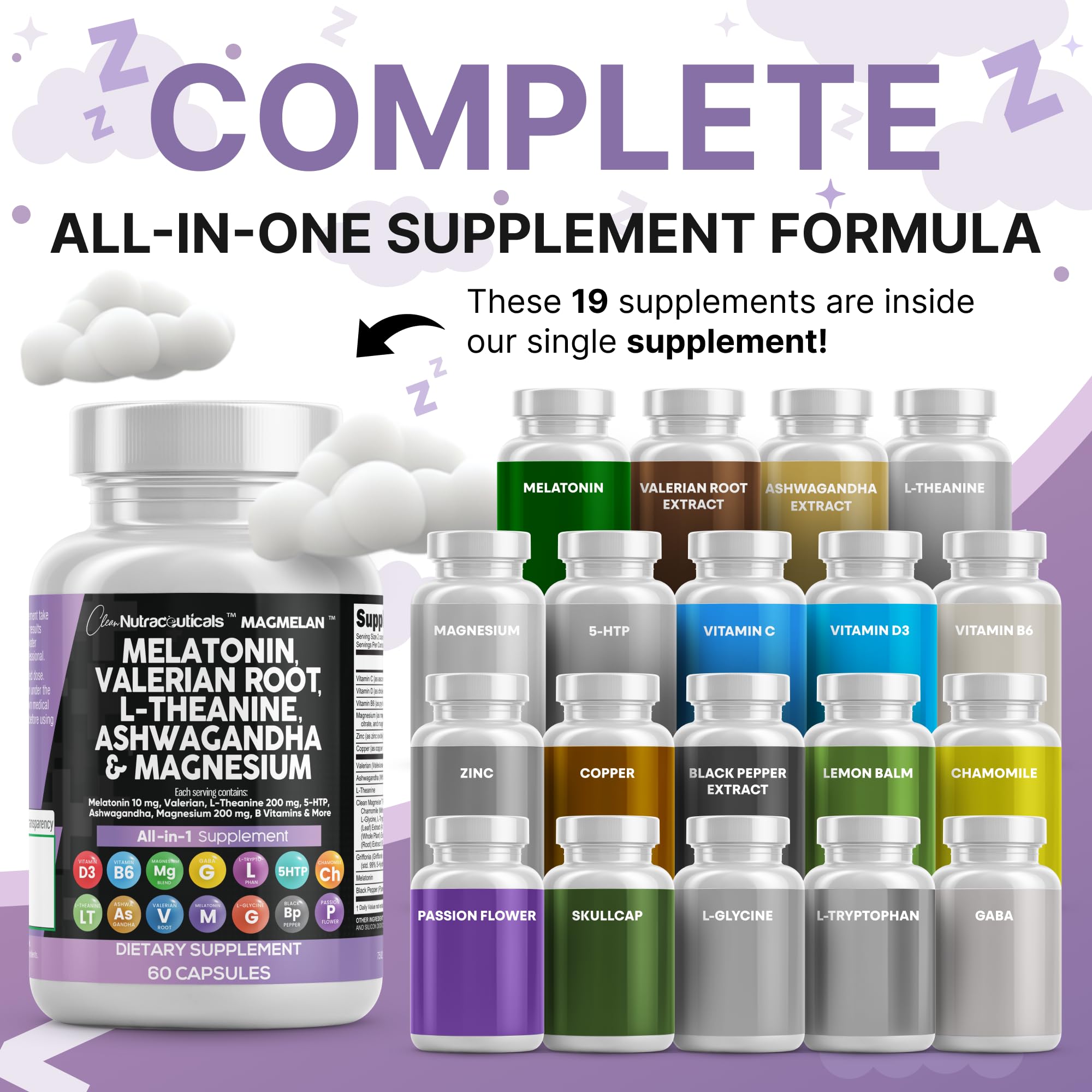 Capsules L‑Théanine Clean Nutraceuticals, relaxation possible.