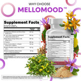 Mellomood Clean Nutraceuticals : ingrédients ashwagandha et rhodianda pour la gestion du stress.