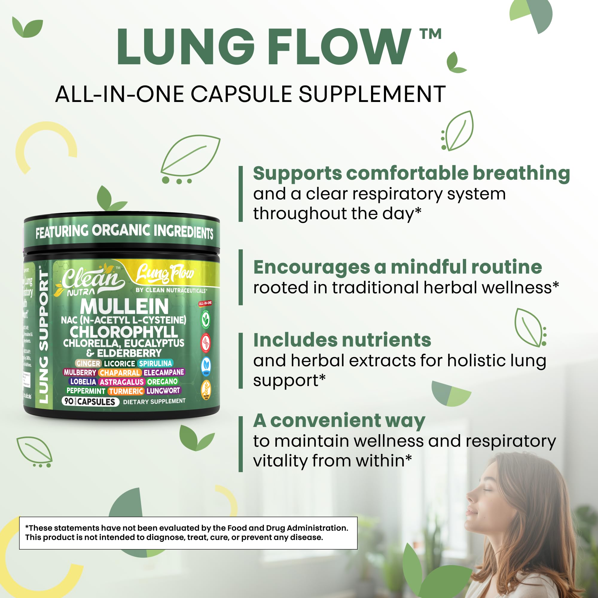 Clean Nutraceuticals – menthe poivrée et curcuma, goût rafraîchissant.