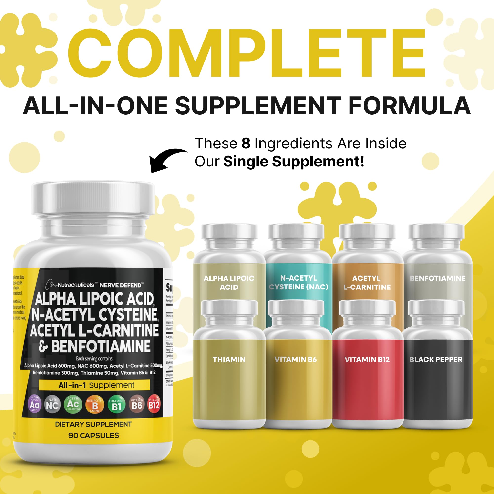 Clean Nutraceuticals Nerve Defend: gélules sur fond neutre pour une utilisation quotidienne