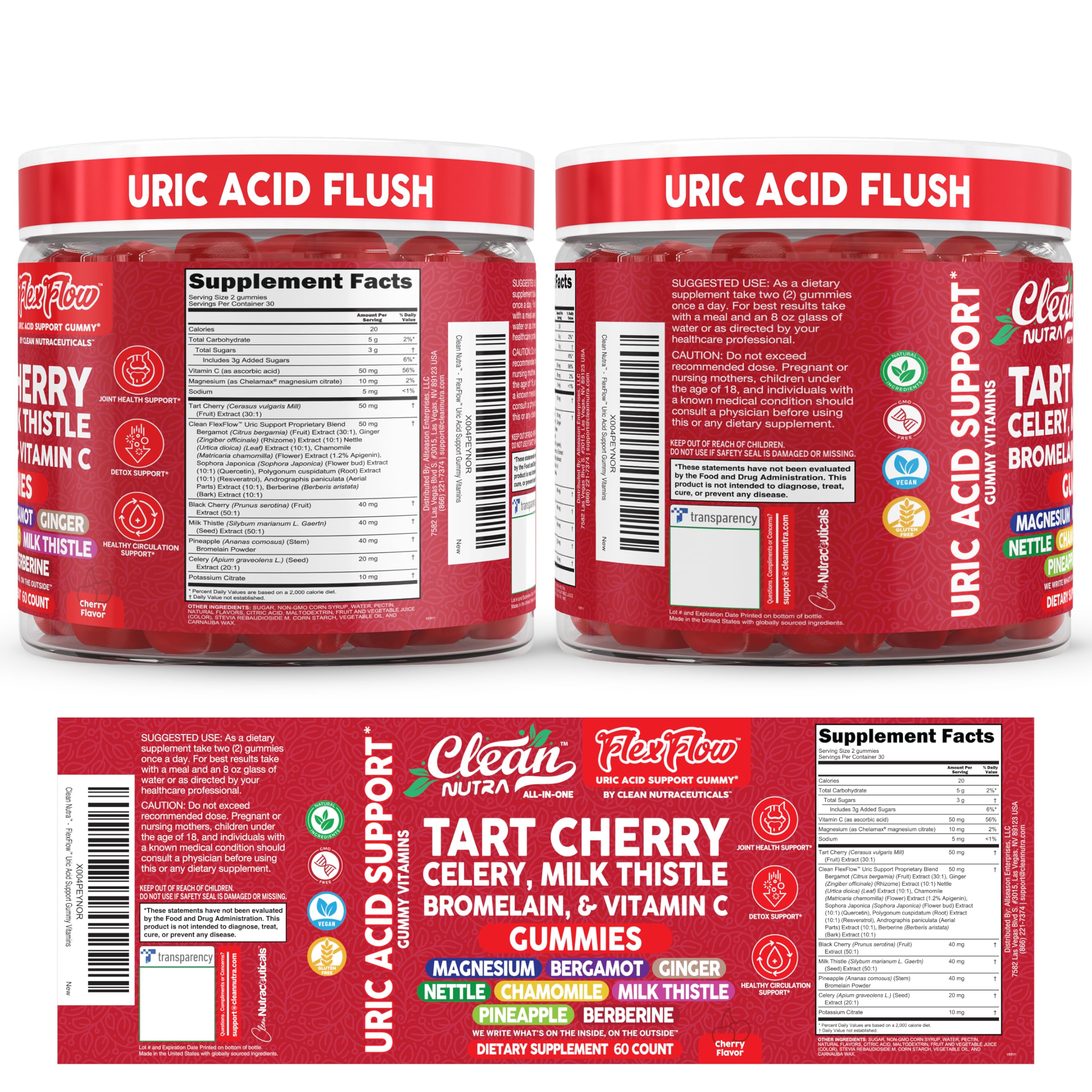 Fabriqué aux États-Unis, engagement qualité Clean Nutraceuticals.
