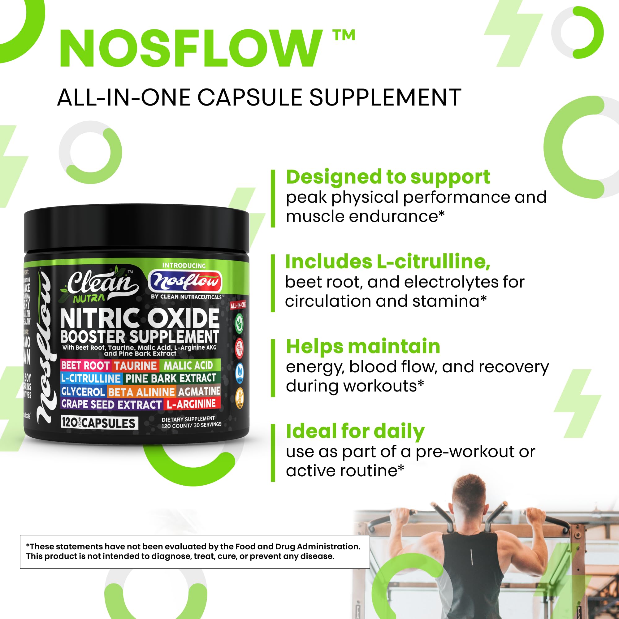Capsules NosFlow, présentation du dosage quotidien et de l’ingestion pratique.