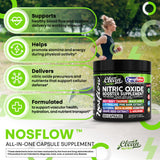 Gélules NosFlow visibles, illustration de performance et hydratation pendant l’effort.