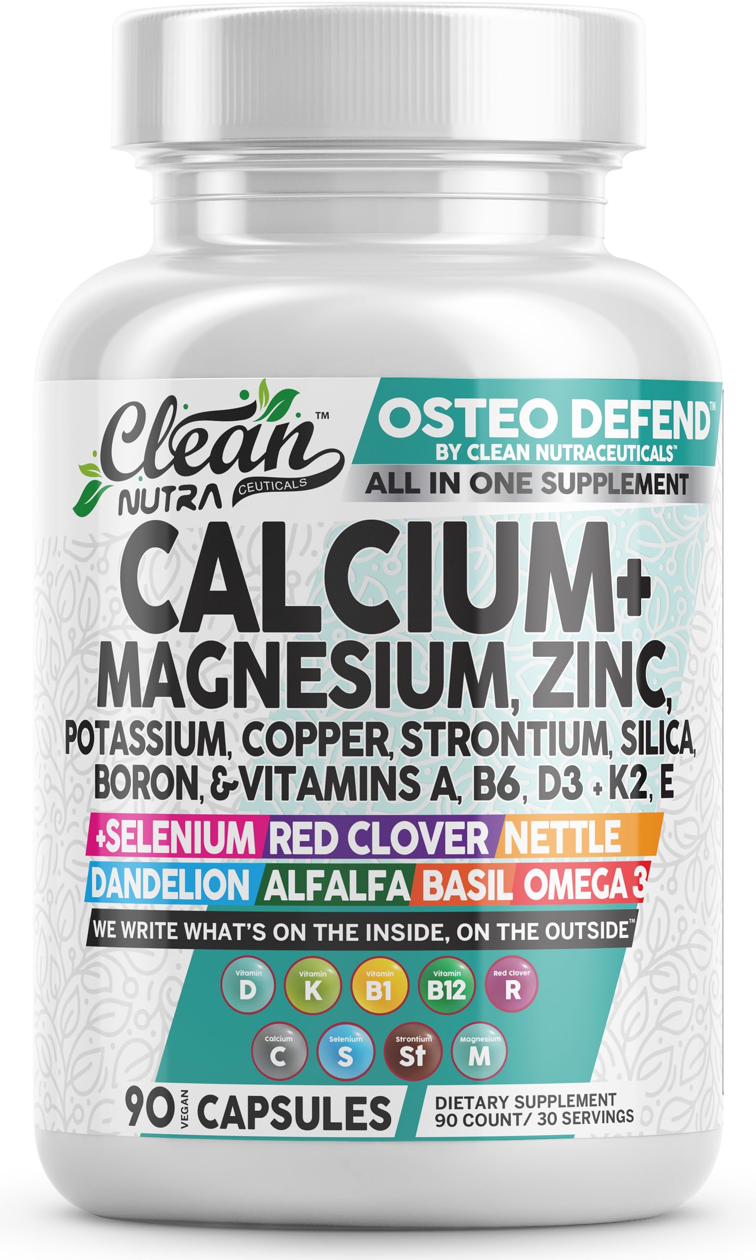 Osteo Defend de Clean Nutraceuticals – Bouteille prête, soutien ostéo potentiel.