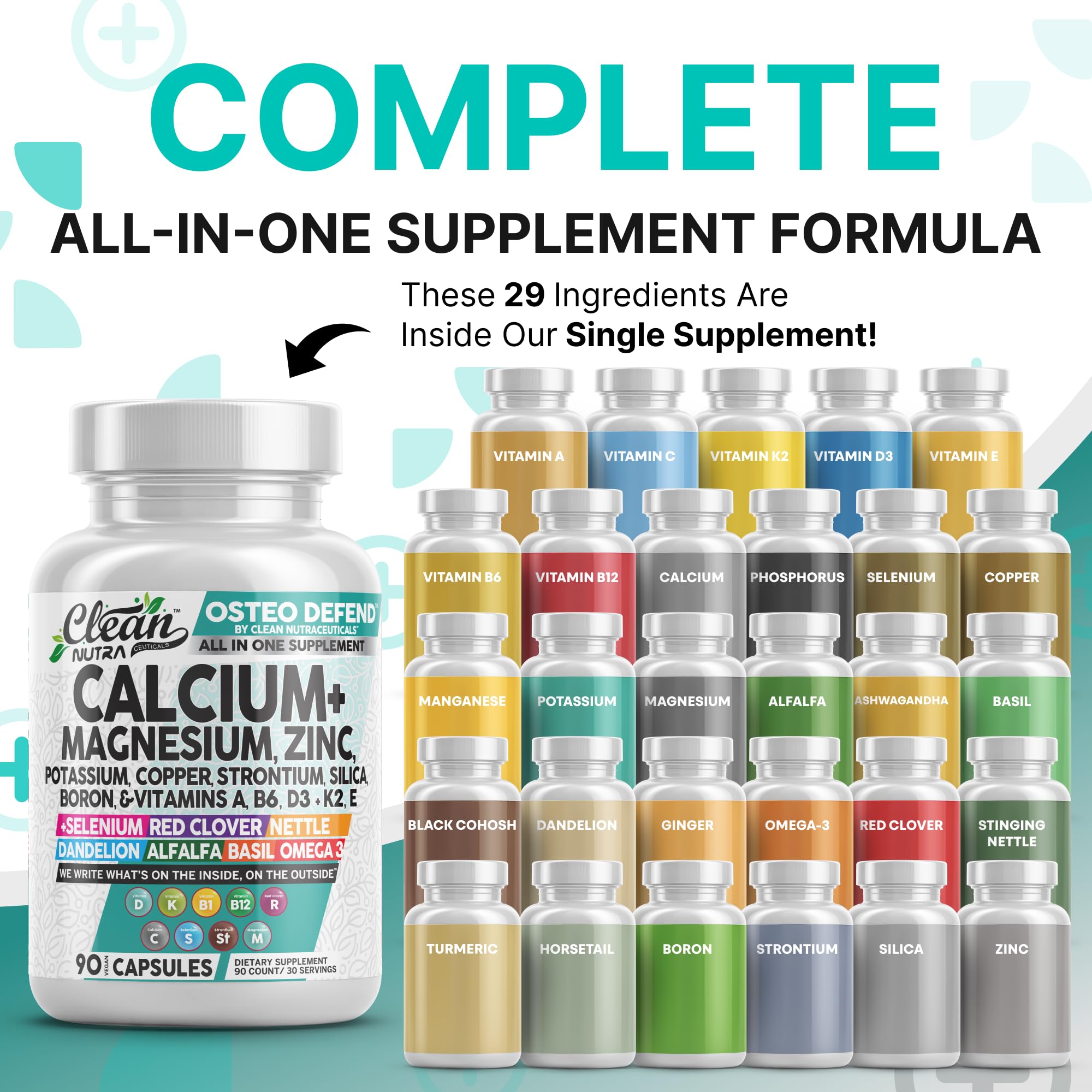 Gélules Osteo Defend de Clean Nutraceuticals, faciles à intégrer dans votre routine.