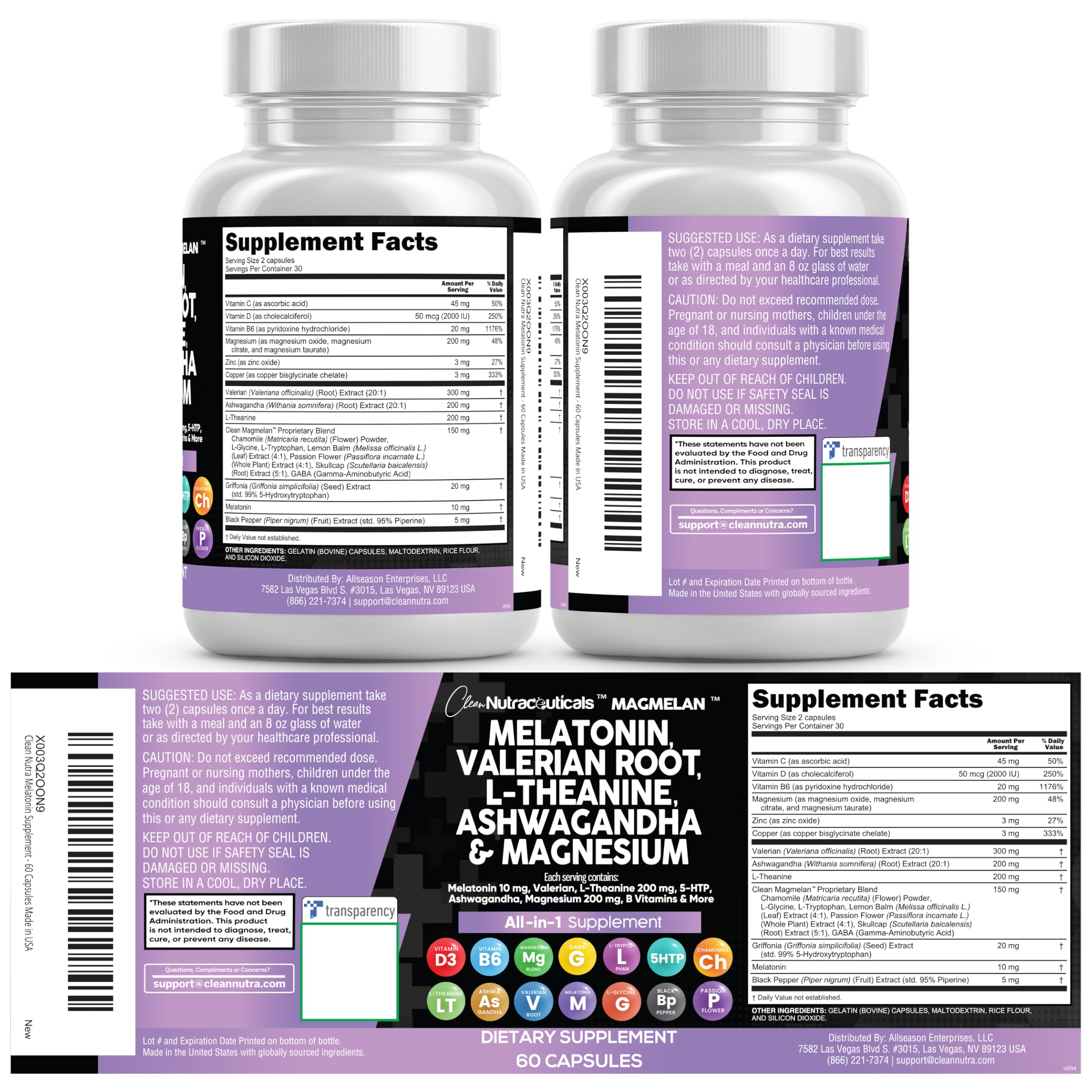 Fleur de passiflore Clean Nutraceuticals, confort nocturne potentiel.