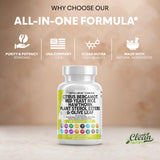 Capsules psyllium et graines de citrouille Clean Nutraceuticals, soutien digestif potentiel.