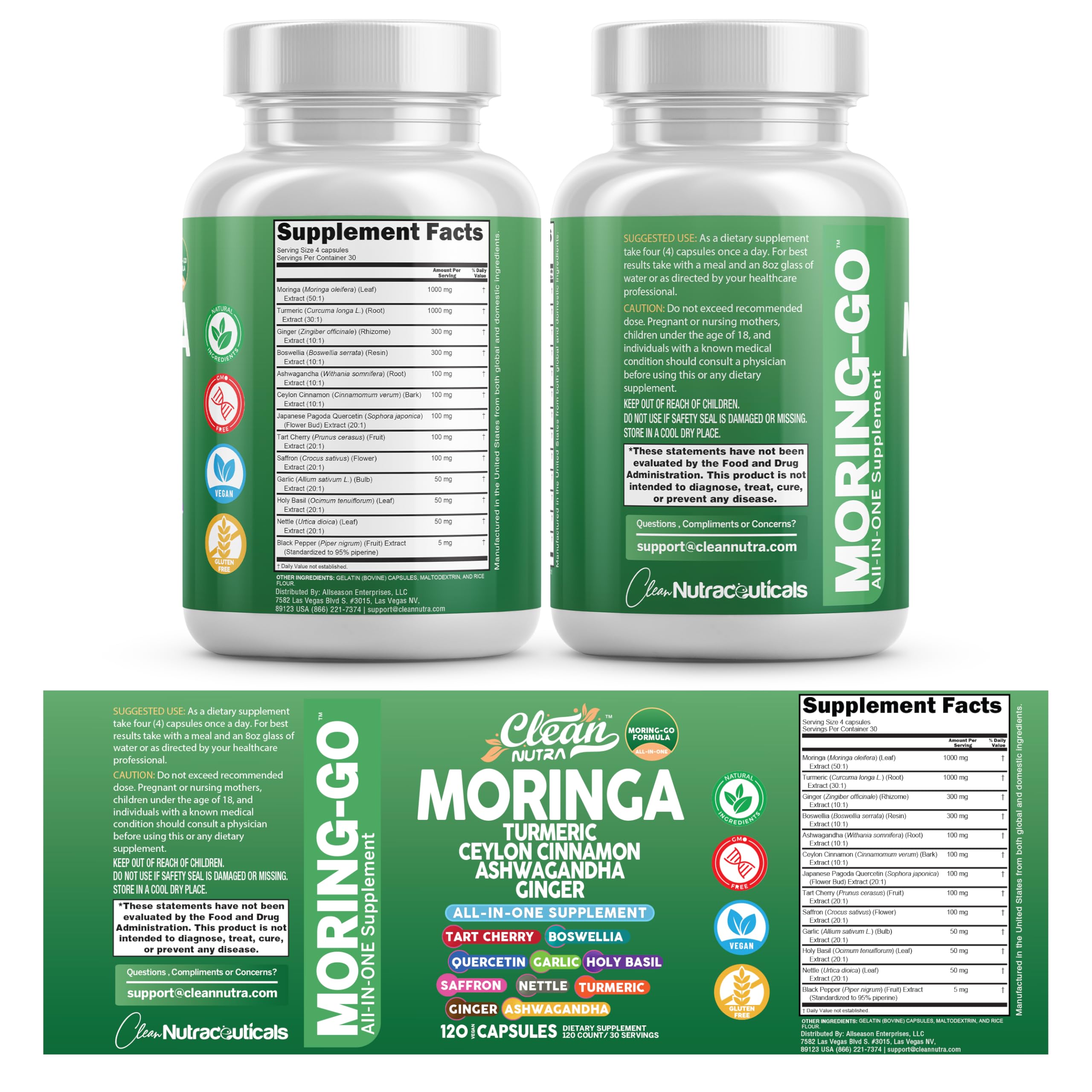 Quercetine 500 mg Clean Nutraceuticals, gélules pratiques et soutien immunitaire.