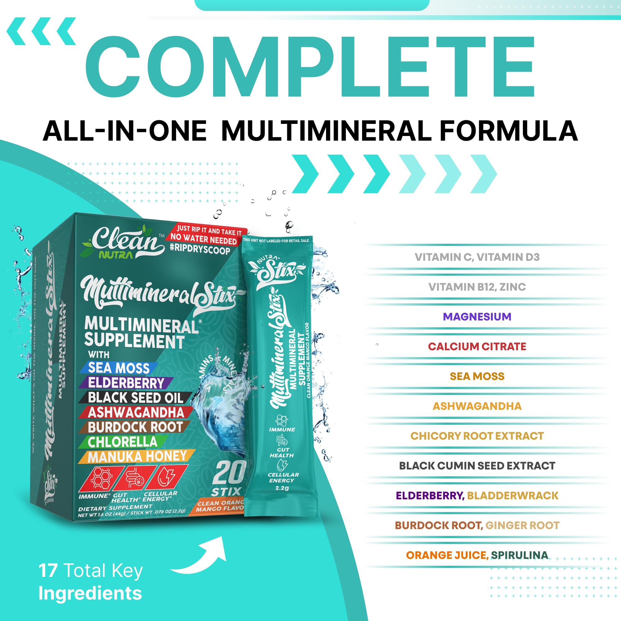 Clean Nutraceuticals sureau-noir-stick-immunitaire: pratique en déplacement.