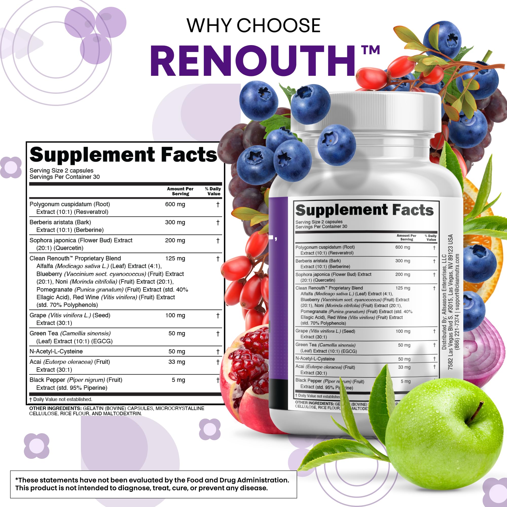 Clean Nutraceuticals extrait de thé vert en capsules, énergie naturelle et subtile.