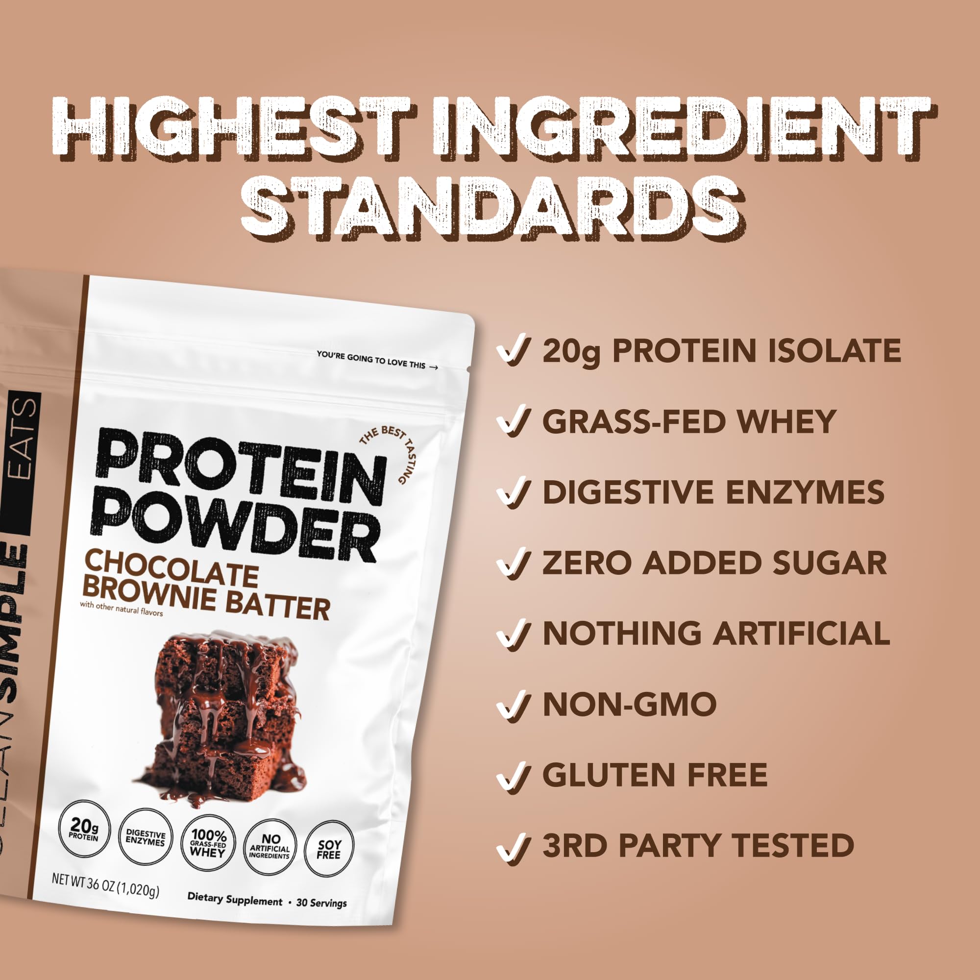 Sachet Clean Simple Eats Chocolat Brownie Batter pour le petit-déjeuner