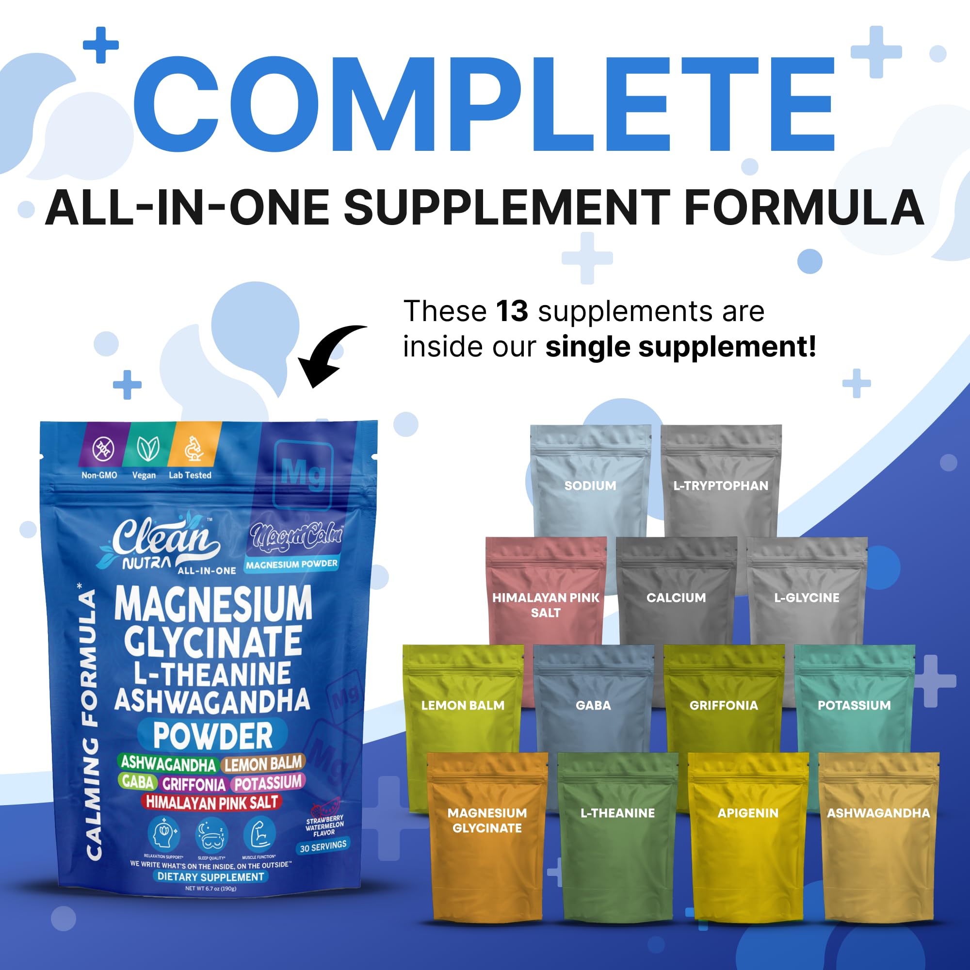 Clean Nutraceuticals cuillère dose poudre magnésium, dosage pratique pour une routine sereine